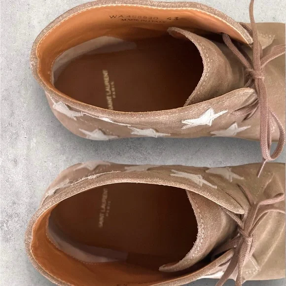 **Sold** Saint Laurent Star Nevada Suede Boots - Picture 3 of 10